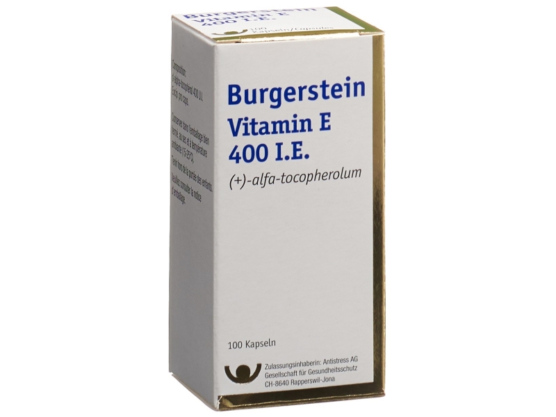 BURGERSTEIN Vitamin E Kaps 400 E 100 Stk