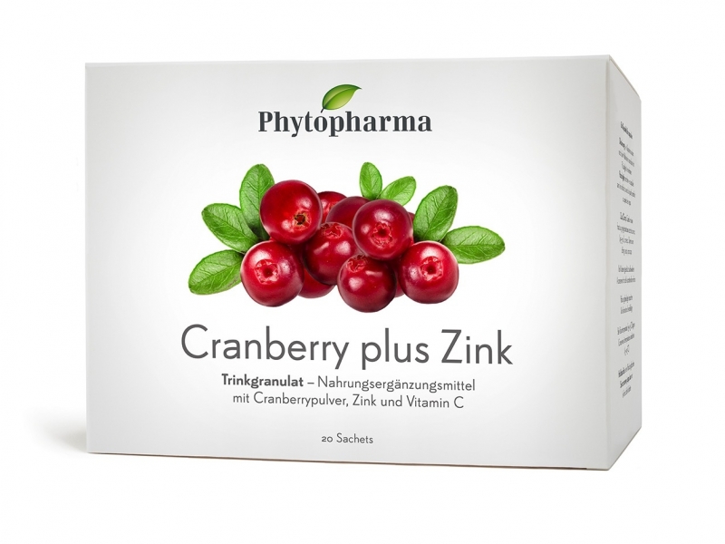 PHYTOPHARMA Cranberry plus Zink beutel 20 stück
