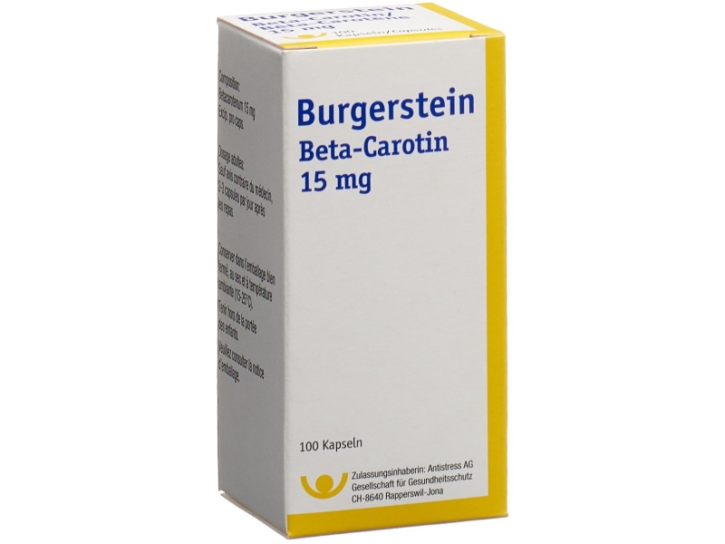 BURGERSTEIN Beta Carotin Kaps 15 mg 100 Stk